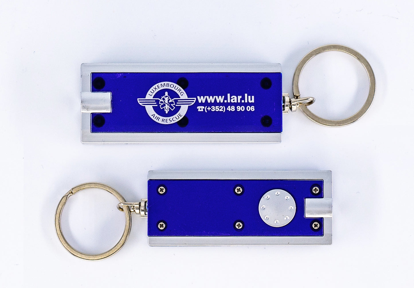 Keychain with LED flashlight